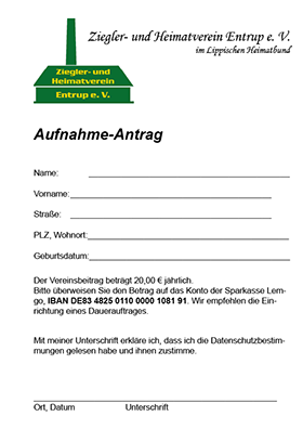 Aufnahmeantrag